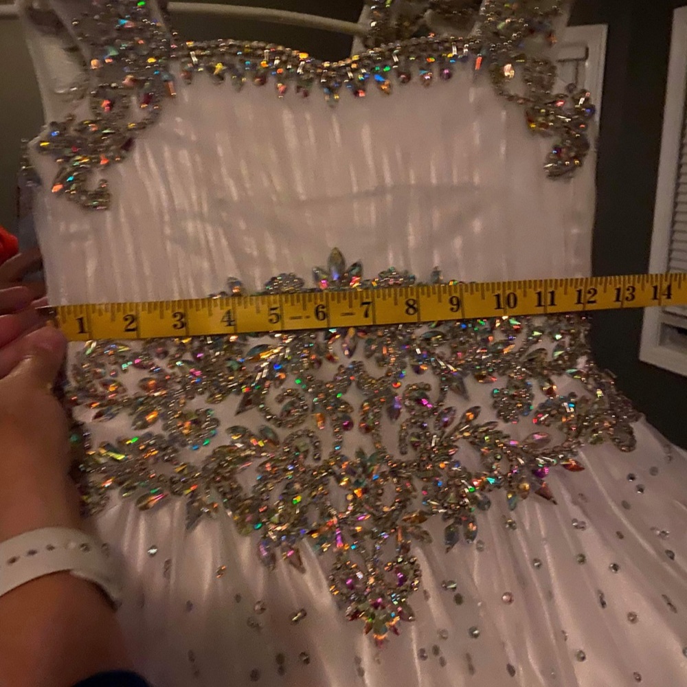 Girls Little Rosie pageant dress loaded with Crystals…stunning in person.